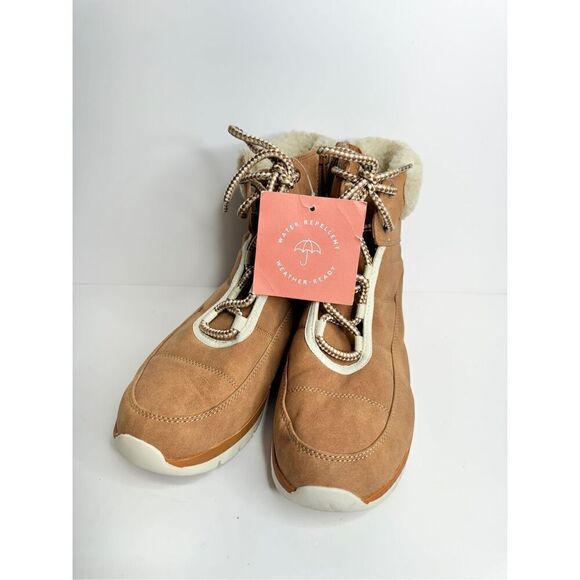 SOUL Naturalizer Hiker Boots Size 8 Wide Carey Brown Cold Weather Lace Up Style - Picture 6 of 10